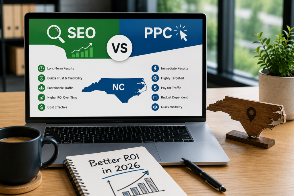 SEO vs PPC for North Carolina Businesses Which Gives Better ROI in 2026